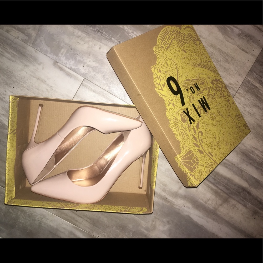 COPY - Mix No. 6 Satin Leather Beige Nude Pumps H…